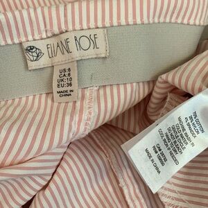 Eliane Rose Pink Striped Ankle Pants